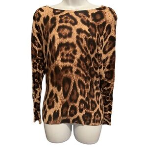 INC International Concepts Cheetah Print Top 
Size XS